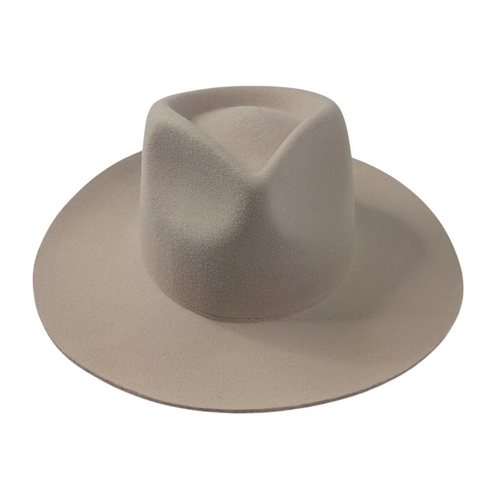 Gigi Pip Hat Women 57 Tan Australian Wool Miller Wide Brim Fedora Excellent